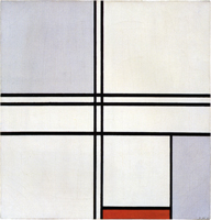 Piet Mondrian Composition (N. I) Gris Rouge 1935